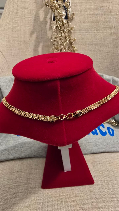 18K Gold-Coated 750 Imprinted Long Necklace