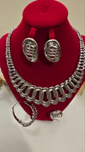 Bold Silver Jewelry Set