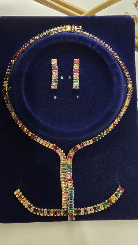 Multi-Tone Zirconia Jewelry Set