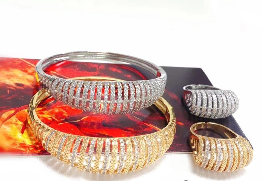 Zirconia Bangle & Ring Set