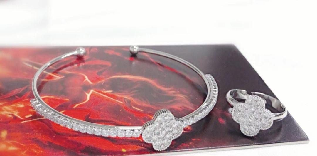 Zirconia Bangle & Ring Set