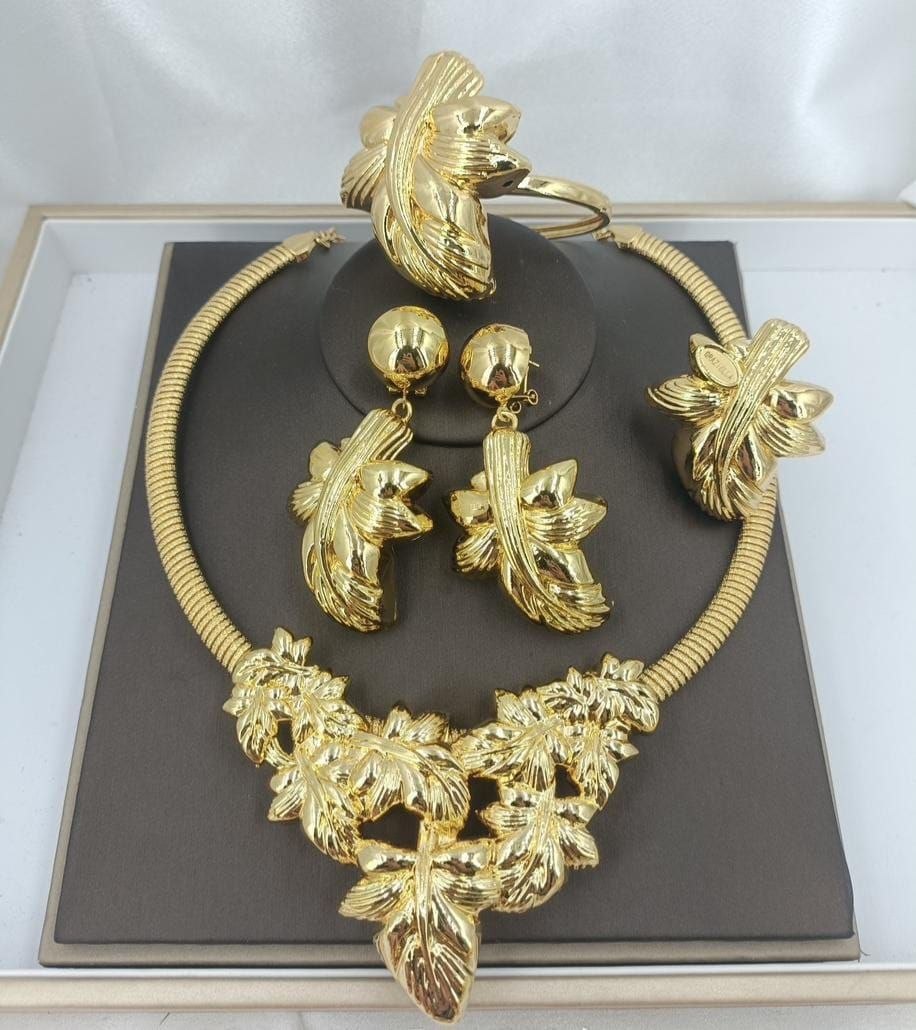 Gold-Tone Statement Jewelry Set
