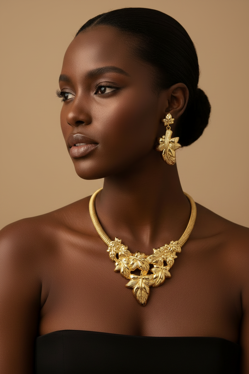 Gold-Tone Statement Jewelry Set