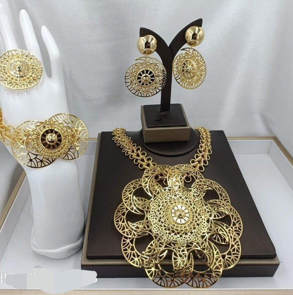 Gold-Tone Statement Jewelry Set