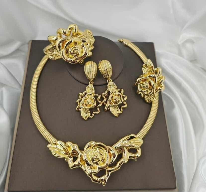 Gold-Tone Statement Jewelry Set