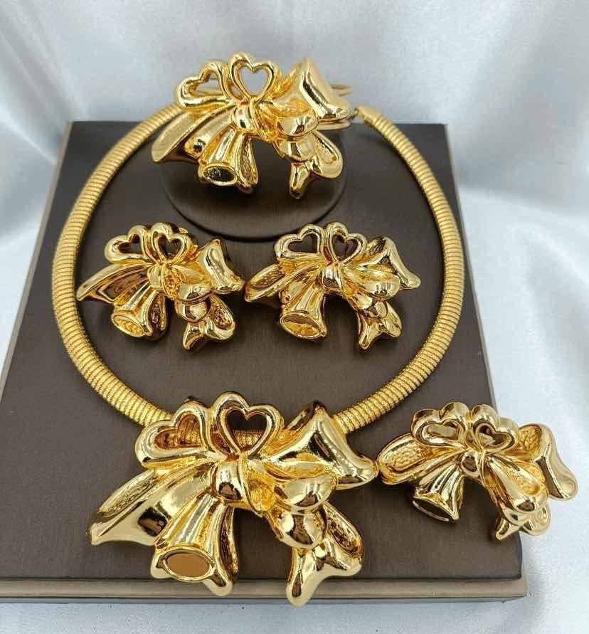 Gold-Tone Statement Jewelry Set