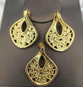 Gold-Tone Pendant & Earrings Set