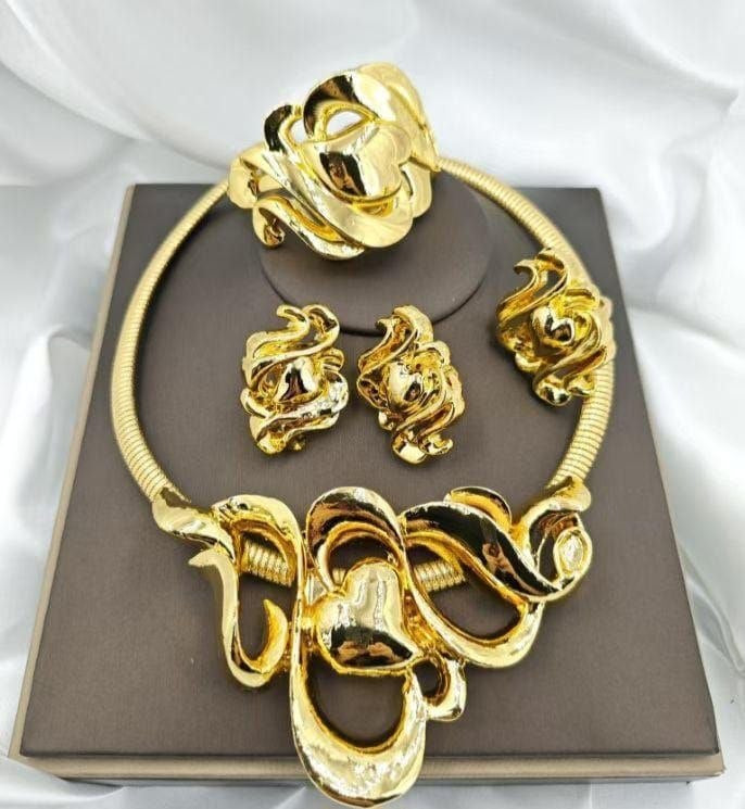 Gold-Tone Statement Jewelry Set