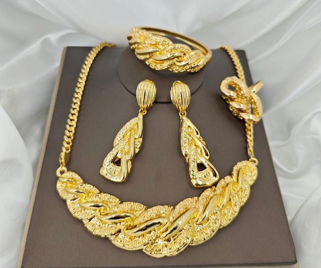 Gold-Tone Statement Jewelry Set