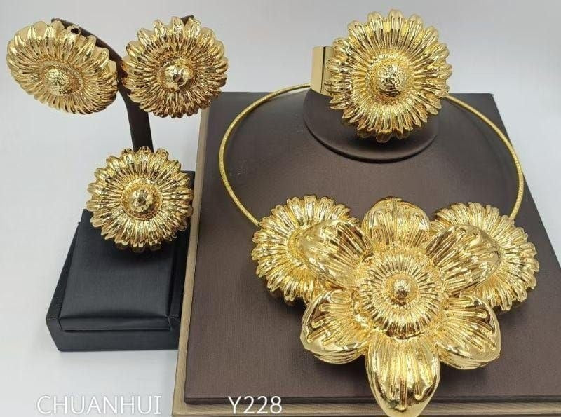 Gold-Tone Statement Jewelry Set