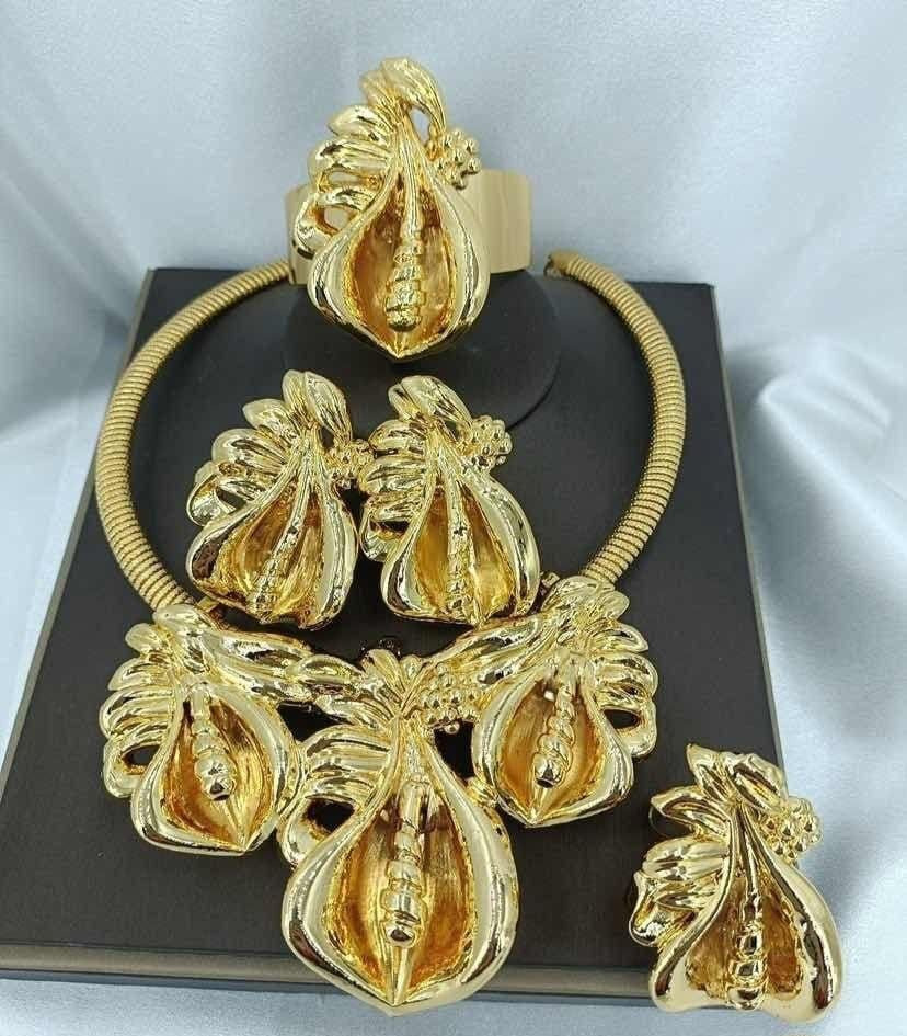 Gold-Tone Statement Jewelry Set