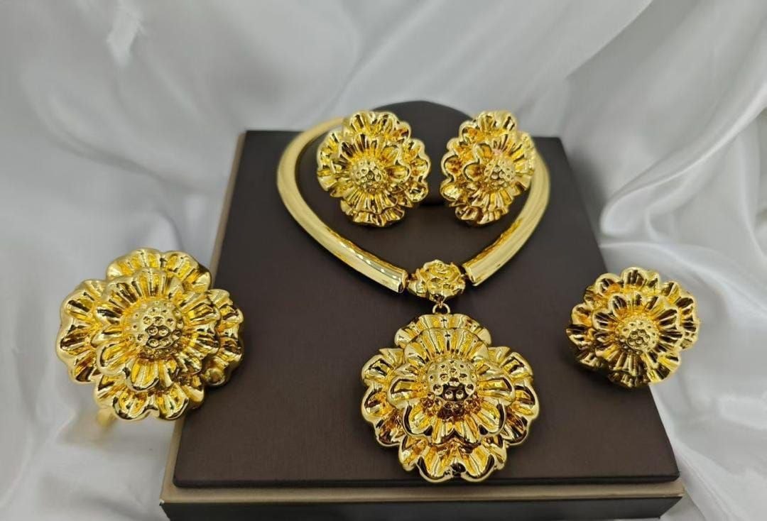 Gold-Tone Statement Jewelry Set