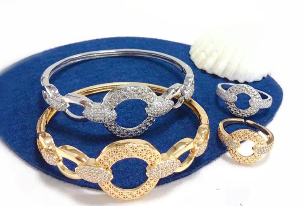 Zirconia Bangle & Ring Set