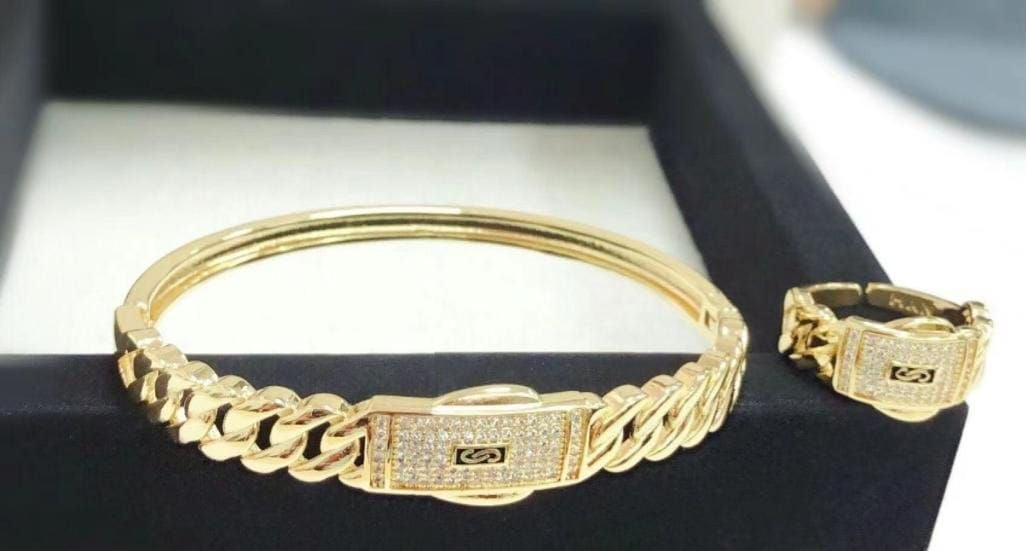 Zirconia Bangle & Ring Set