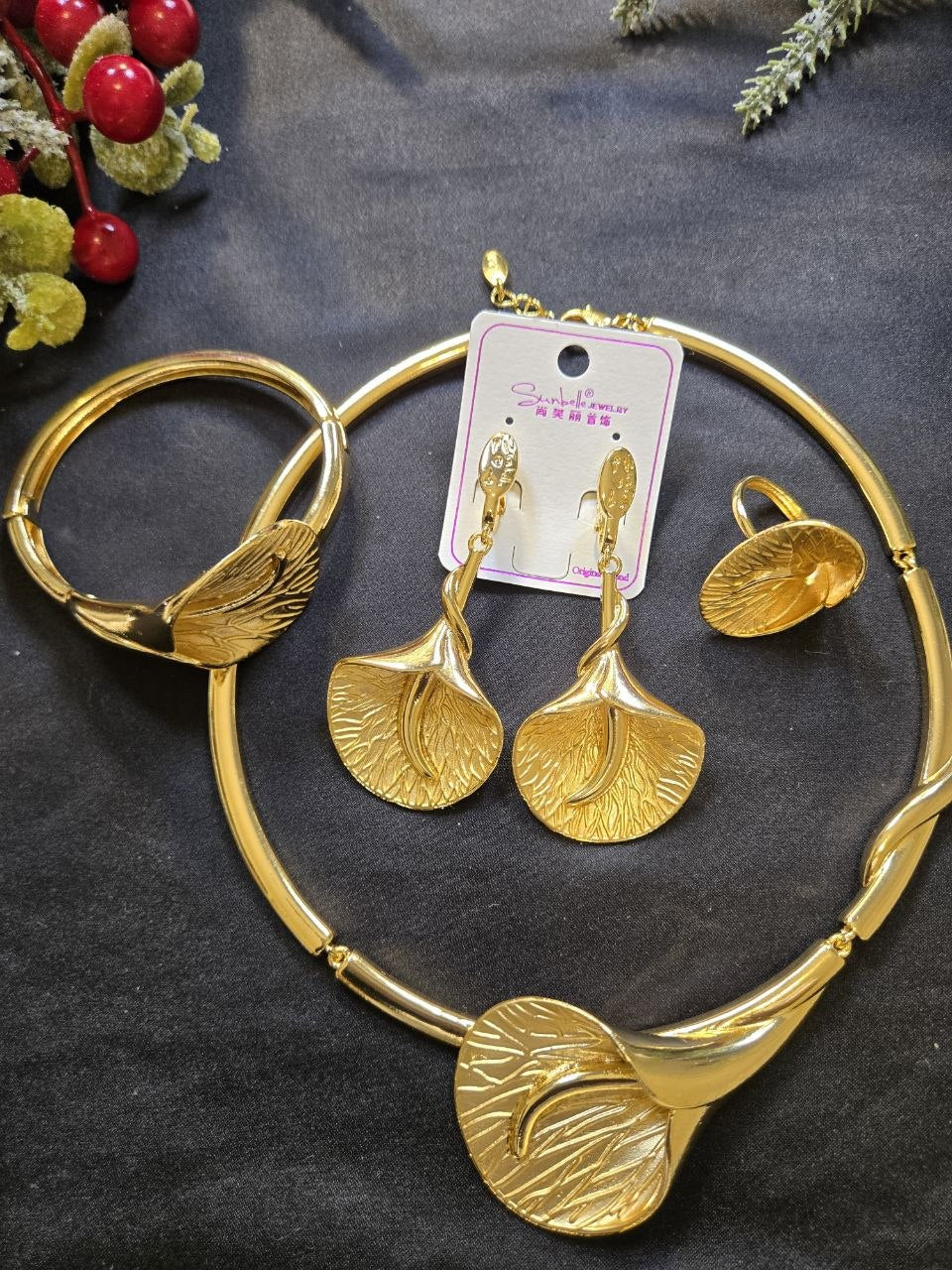 24K Gold-Coated Statement Jewelry Set