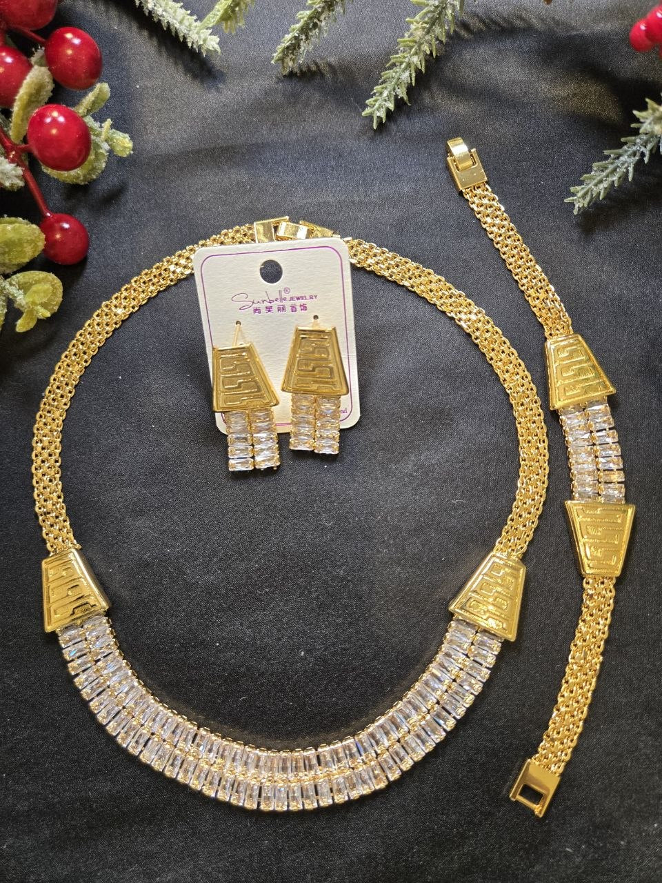 24K Gold-Coated Statement Jewelry Set