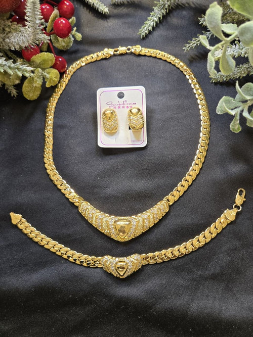 24K Gold-Coated Statement Jewelry Set