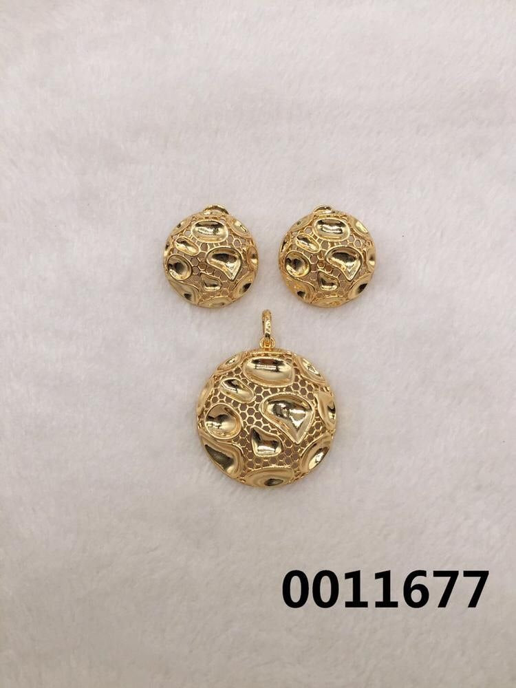 Gold-Tone Pendant & Earrings Set
