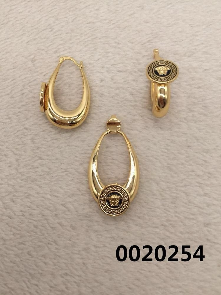 Gold-Tone Pendant & Earrings Set
